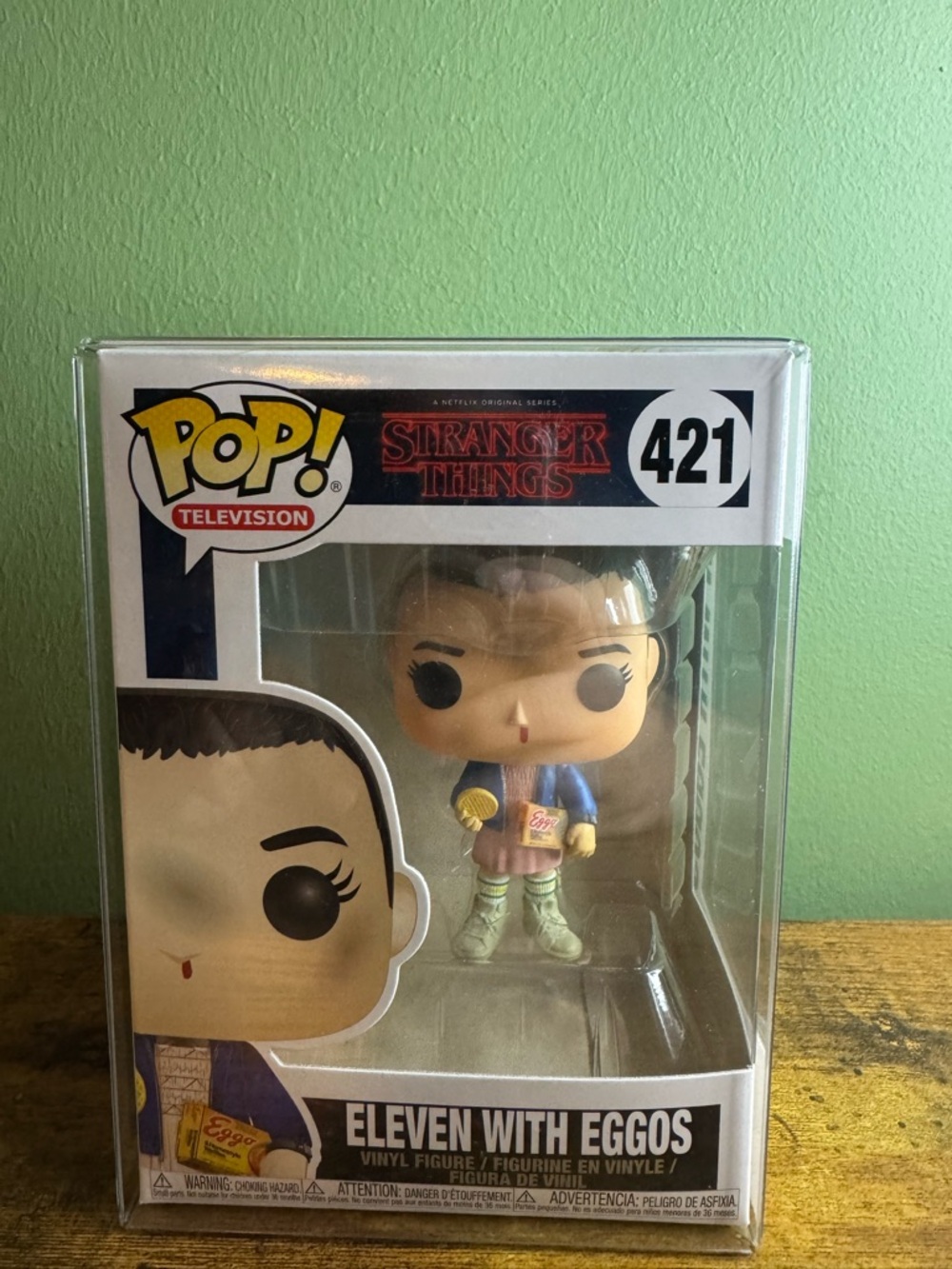 Funko Eleven with Eggos Vinyl Figure - Blue Jacket, Pink Skirt, Green Boots